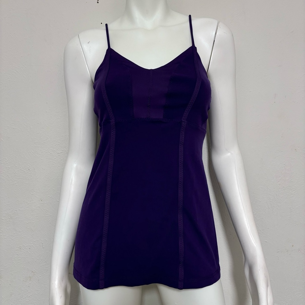 Lululemon Purple Patience Cross Back Athletic Tank Top Women's Size S